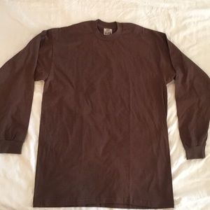 Men’s brown pro club long sleeve t shirt